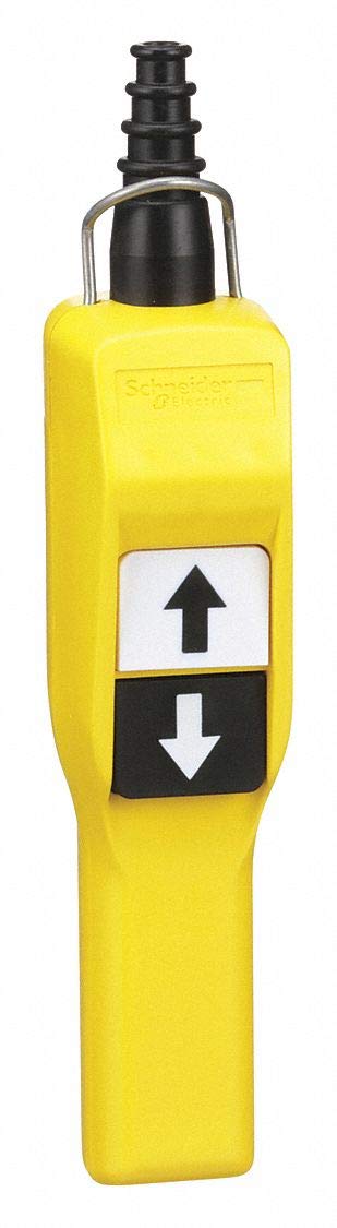 Pendant Push Button Station, 2No, Yellow