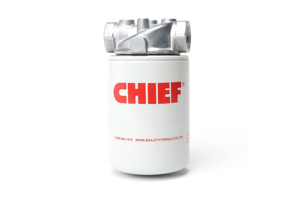 Chief Spin-On Hydraulic Filter Assembly, 10 Micron, 250 PSI, 25 GPM
