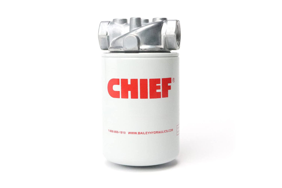 Chief Spin-On Hydraulic Filter Assembly, 10 Micron, 250 PSI, 25 GPM