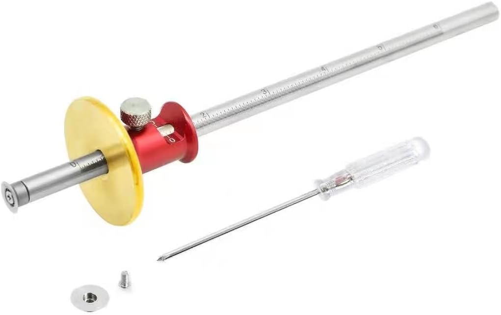 Wheel Marking Gauge Reader Window 8 Inch | Wood scribe layout with dual fixed cutters. Easy read scale eliminates
