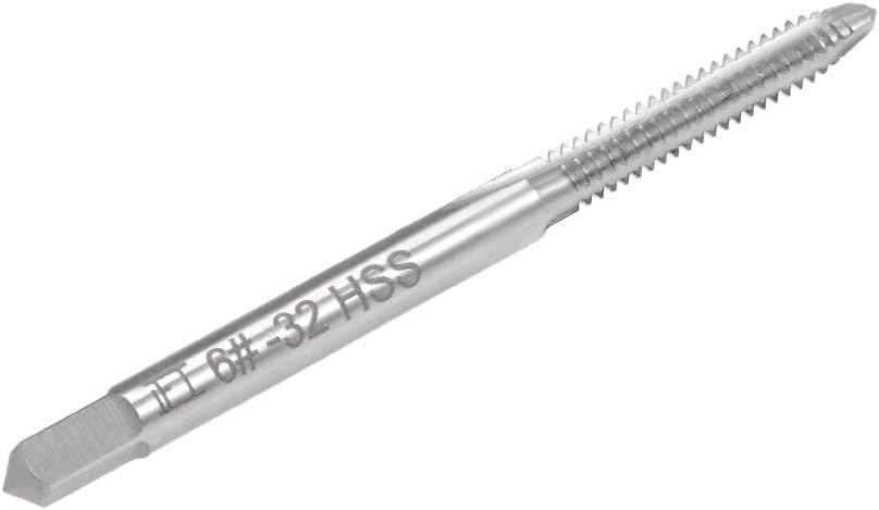 uxcell Machine Tap #6-32 UNC Thread 2B Class 3 Flutes High Speed Steel Screw Threading Tap Tapping Tool 5pcs