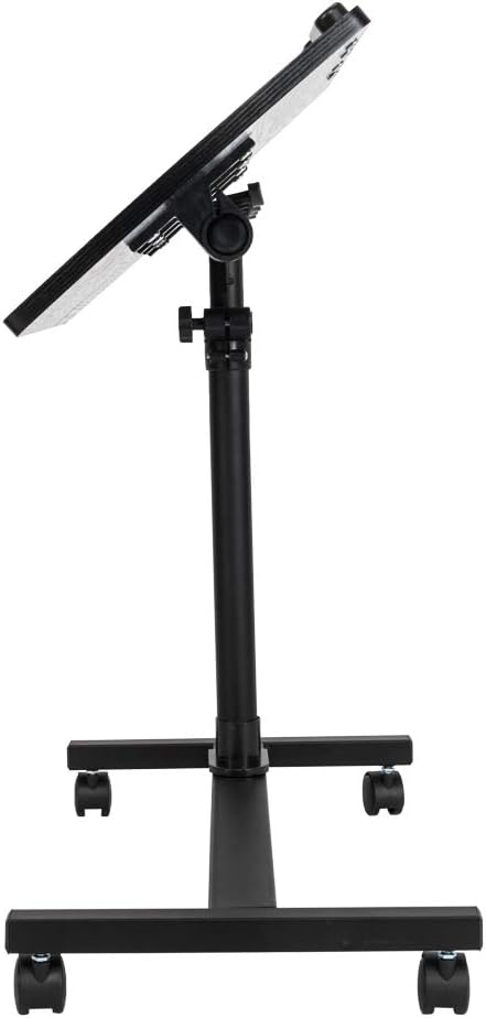 Adjustable Tilt Overbed Bedside Table, Overbed Bedside Desk Mobile Rolling Laptop Stand Tilting Overbed Table Bed