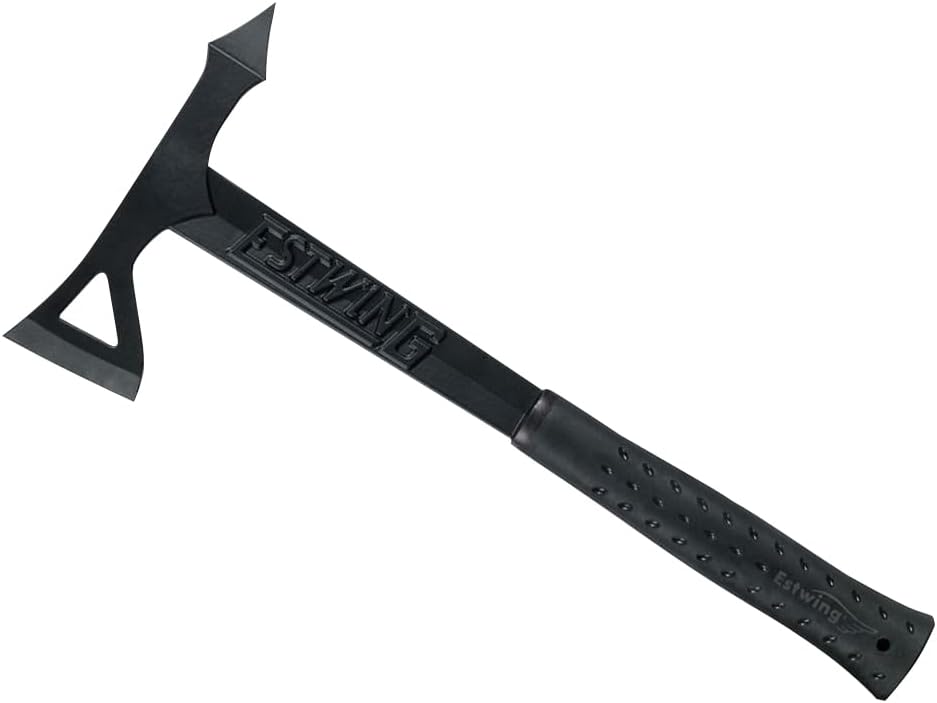 Tomahawk Axe - 16.25" Lightweight Hatchet with Forged Steel Construction & Shock Reduction Grip - EBTA, Black | Made