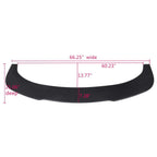 Universal Valance V2 PU Front Bumper Lip Flat Splitter Lip Plate Under Panel Diffuser Chin Spoiler 67" L x 21" D