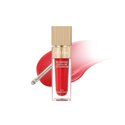 Plumping Lip Glow Mood Volumizer, Hydrating Lip Plumper with Vegan Ceramide & Vitamin C & E, Fuller Lips, Volumizing