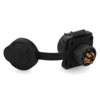 CNLINKO M12 Waterproof Aviation Connector PBT Plastic Cable Panel Mount Connector, 5 Pin Circular Connector Male Female Plug Socket (5 Pin)