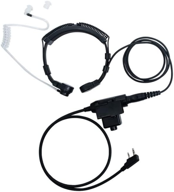 Throat Mic with U94 PTT for UV5R UV82 NX1300 K1 TK3360 2Way Radio