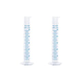 2 Pcs Plastic Measuring Graduated Cylinders Transparent Graduated Cylinder Beaker Lab Test Tube Liquid Measuring Tool