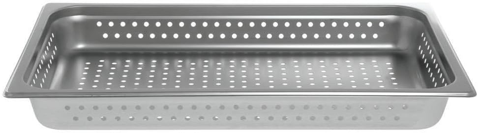 Full Size 2-1/2" Deep Stainless Steel Perforated Anti-Jamming Steam Table Pan 24 Gauge- Chafer Food Pans Stackable