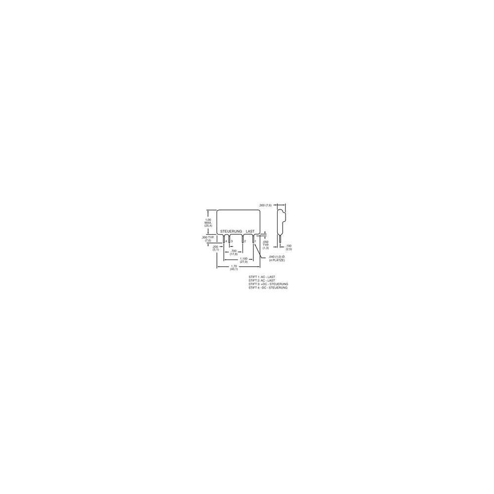 CRYDOM CMX60D10 CMX Series 10 A 60 V DC Control Solid State Relay PCB Mount - SIP-4 - 1 item(s)