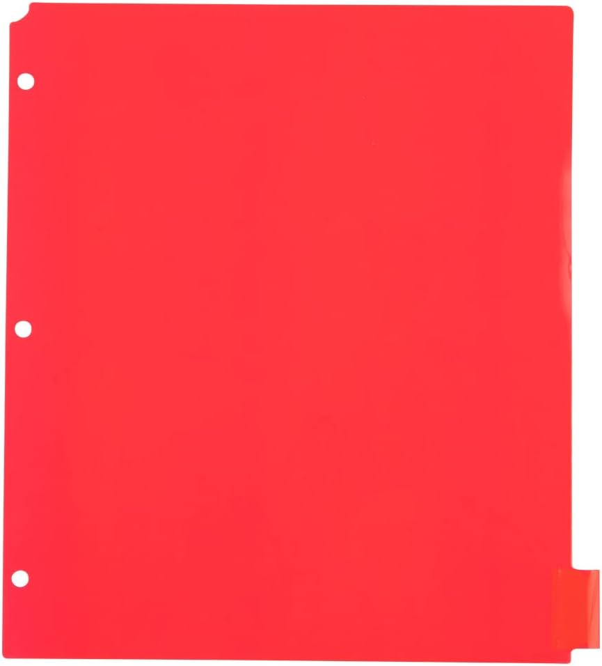 Plastic Index Tab Dividers - 8-Tab - 9 3/4 x 11 1/2 - Multicolor - 8 Tabbed Dividers/Pack