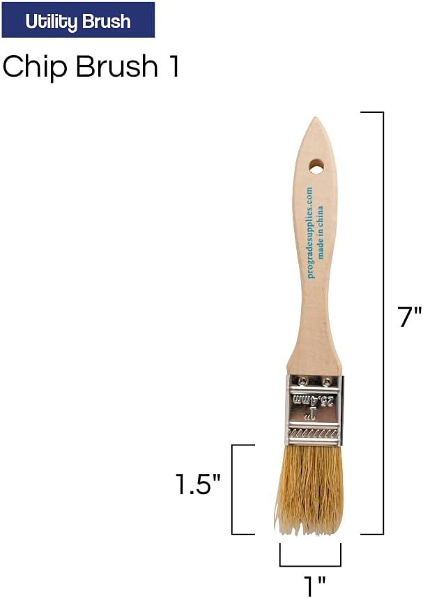 Chip Paint Brushes - 36 Ea 1 Inch Chip Paint Brush Light Brown
