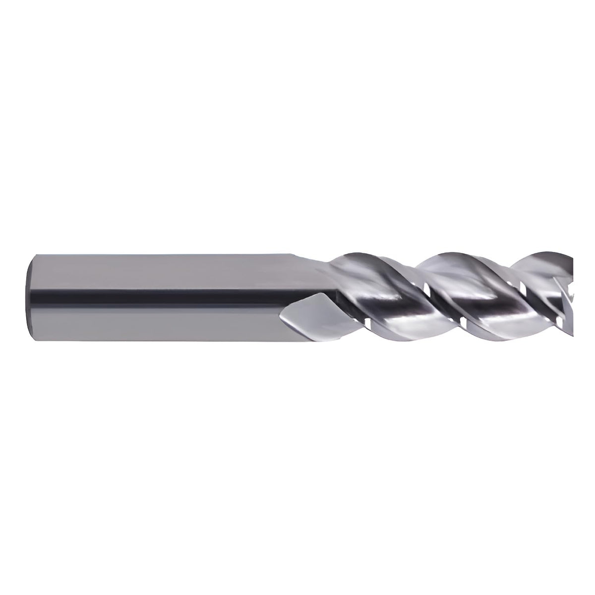 YG-1 28573 Carbide Alu-Power End Mill, 3 Flute, 45 Degree Helix, Regular Length, Square, Uncoated Finish, 2-1/2" Length, 1/4"