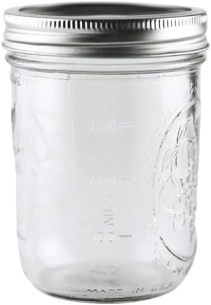 16oz Wide Mouth Jars with Lids & Bands 12 Pack Jars, Large Glass Mason Jar for Food Storage with airtight Lid, 0.125