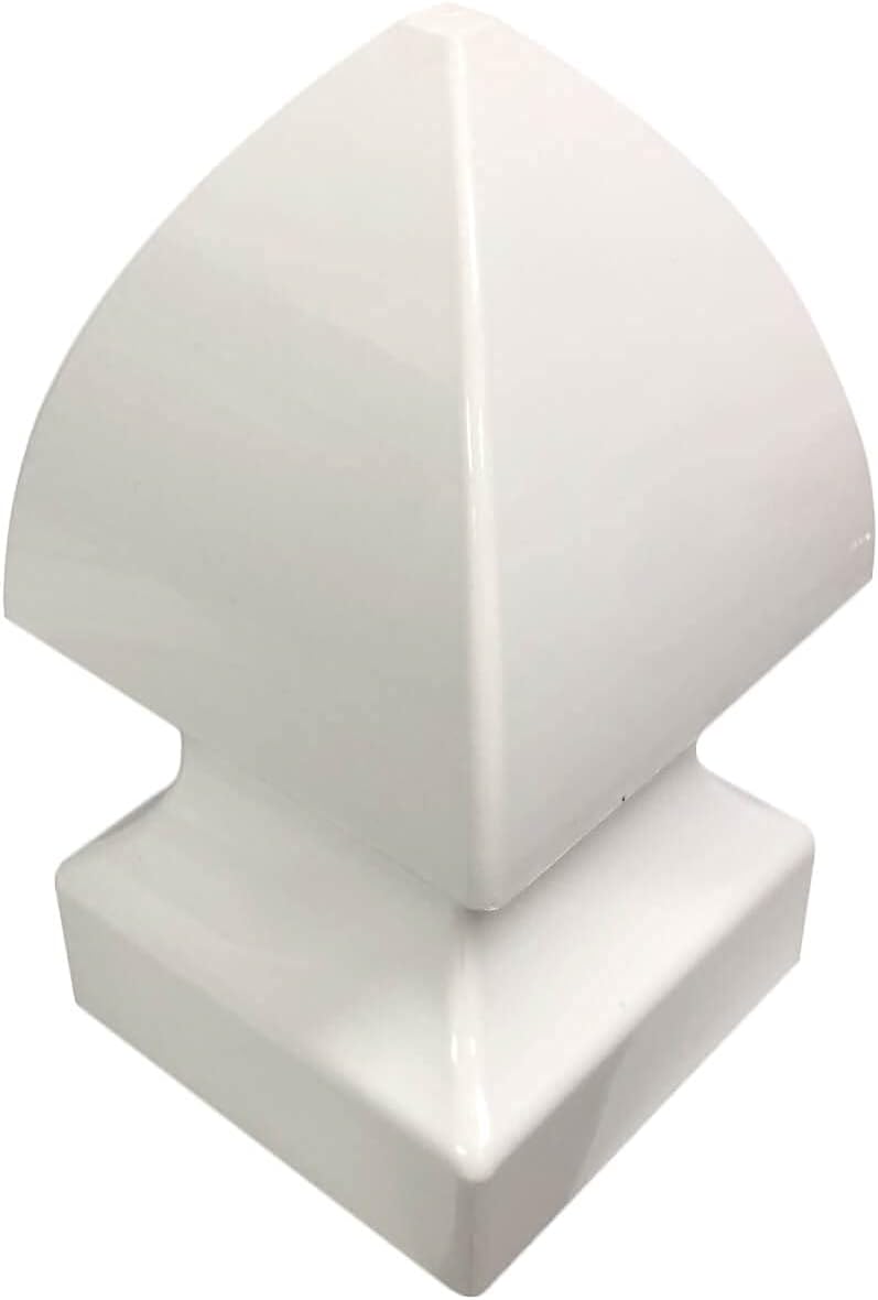 Gothic Fence Post Cap - 4" x 4" Vinyl, White