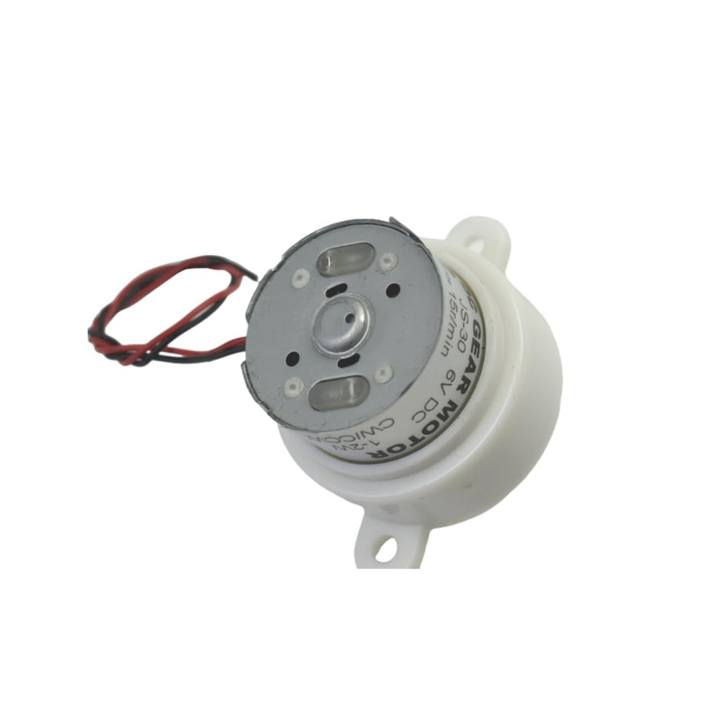 CHANCS Plastic Gearmotors JS-30 DC 6V 15RPM Double Flat Shaft Gear Electric DC Motor Low Speed for Rotating Mechanisms