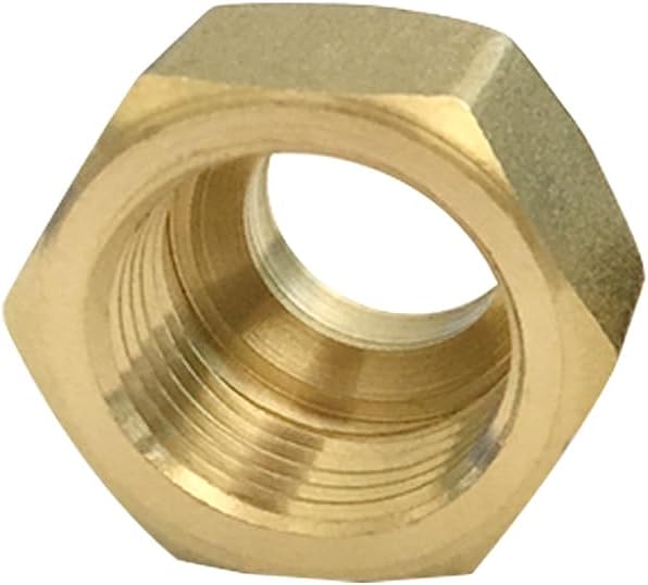 Joywayus 5 Pack Brass 3/8" Flare Nut SAE 45 Degree Flare Tube Fitting