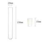 10-Pack Glass Test Tubes with Rubber Stoppers 150mm x 20mm