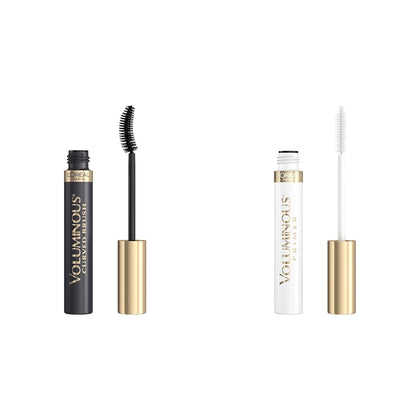 L'Oreal Voluminous Mascara & Primer Set - 0.28 Fl Oz Mascara Builds Lashes Up To 5X Volume & 0.24 fl Primer Boosts