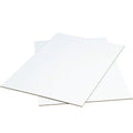 Corrugated Cardboard Sheets, 48" x 96", White, Pack of 5