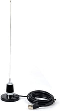 Dual Band NMO Antenna, 21Inches 144/430Mhz VHF UHF Whip Antenna with NMO Magnetic Mount Magnet Base 5meter(16.4ft)