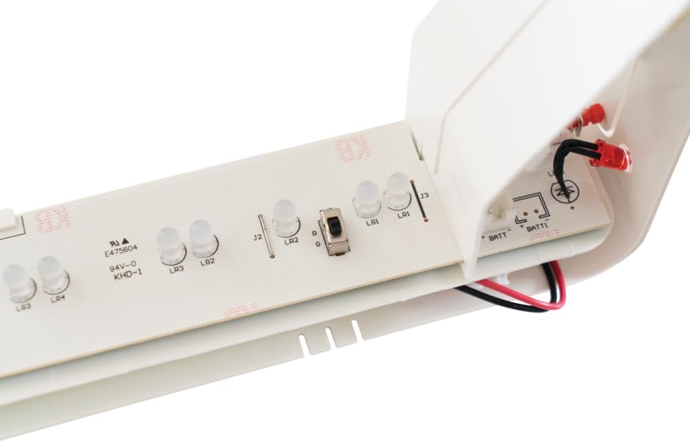 Single-Sided LED Exit Sign, Thermoplastic Construction, Switchable Red and Green Colors, AC Power, Includes Extra