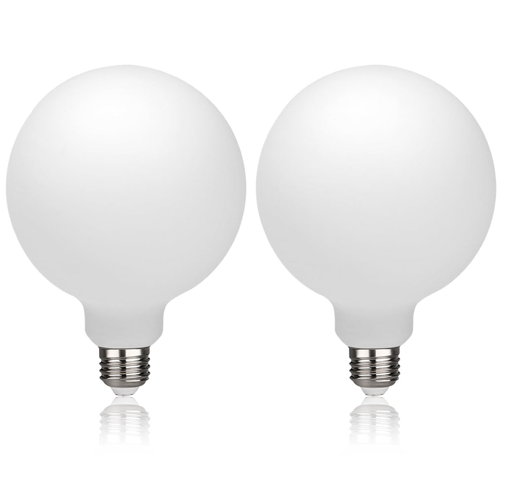 G40 LED Globe Light Bulbs, E26 Base, Neutral White 4000K, 2 Pack