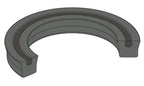 1 1/8" X 1 1/2" X 3/16" Piston/Rod Loaded U-Cup Seal, Square Straight Lip 95 Duro TPU Shell W/ 70 Duro O-Ring