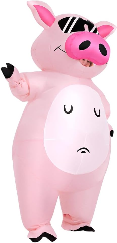 Inflatable Pig Costume, Pig Costume Adult Inflatable Costumes Adult Size Full Body Blow up Costumes for Adults Women