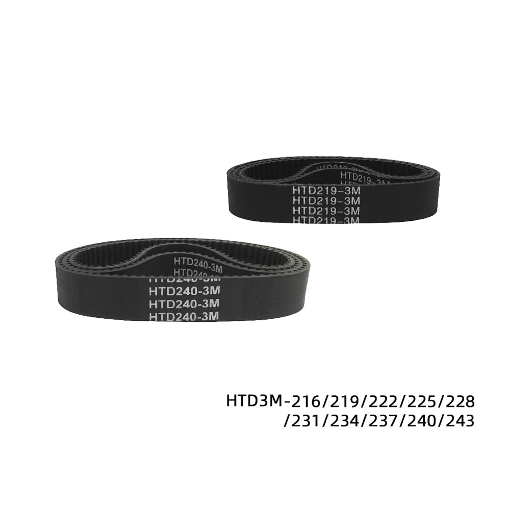 5PCS Arc HTD 3M Timing Belt Rubber Closed Loop Synchronous Pitch 3mm,Width 9mm,3M 225(Teeth75)