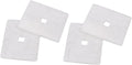 4 Pack 3.7 x 4.33 Inch Air Filter Cotton Pads Compatible with Hiblow HP-60 HP-80 Air Pumps, White Filters with Square Center Opening