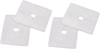 4 Pack 3.7 x 4.33 Inch Air Filter Cotton Pads Compatible with Hiblow HP-60 HP-80 Air Pumps, White Filters with Square Center Opening