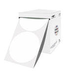 3 Inch Round Permanent Color-Code Dot Sticker, White Color Coding Label