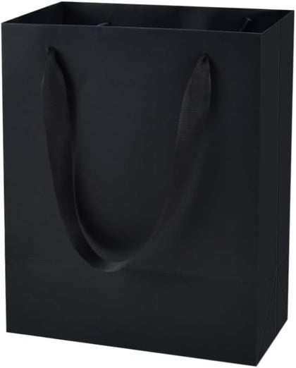 Black Gift Bags with Tissue Paper, 30 Pack, 8x5x10 Inch