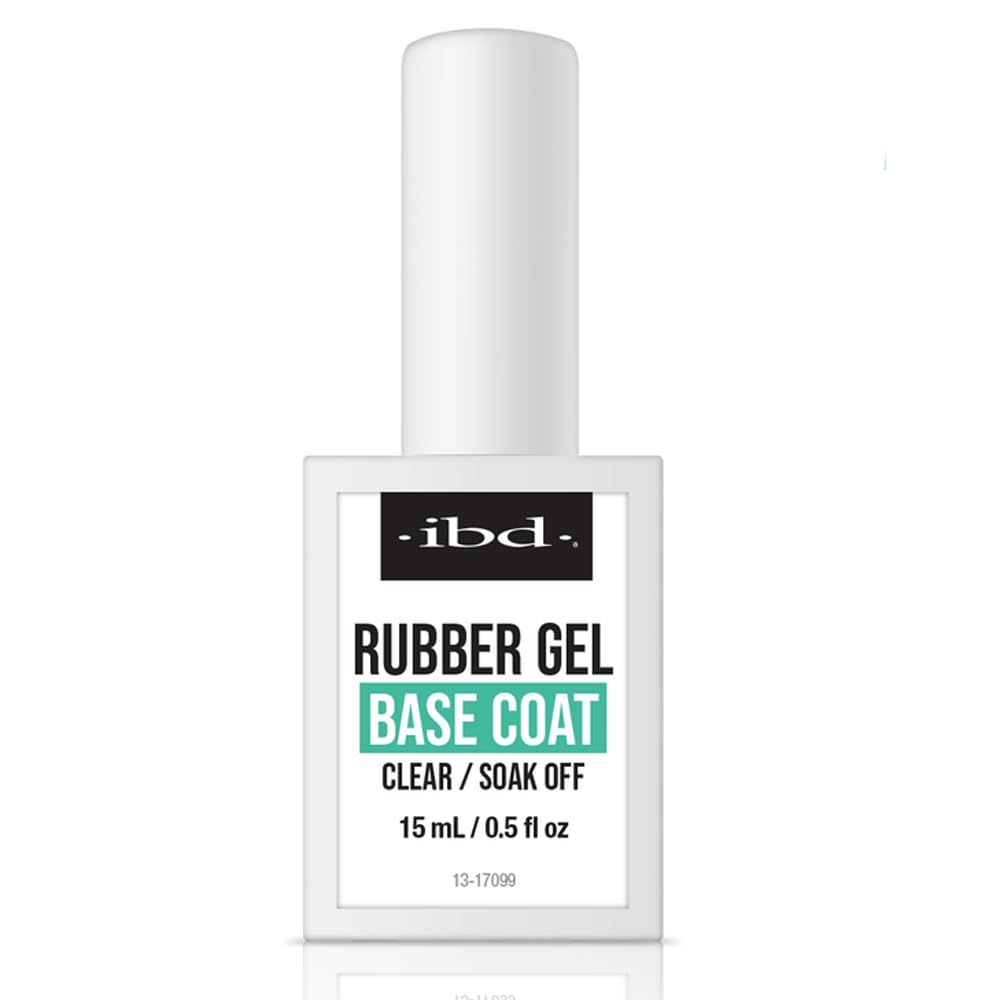Rubber Base Gel Nail Polish, Base Coat – Clear Soak-Off Builder Gel for Nails Strengthening & Breakage Prevention