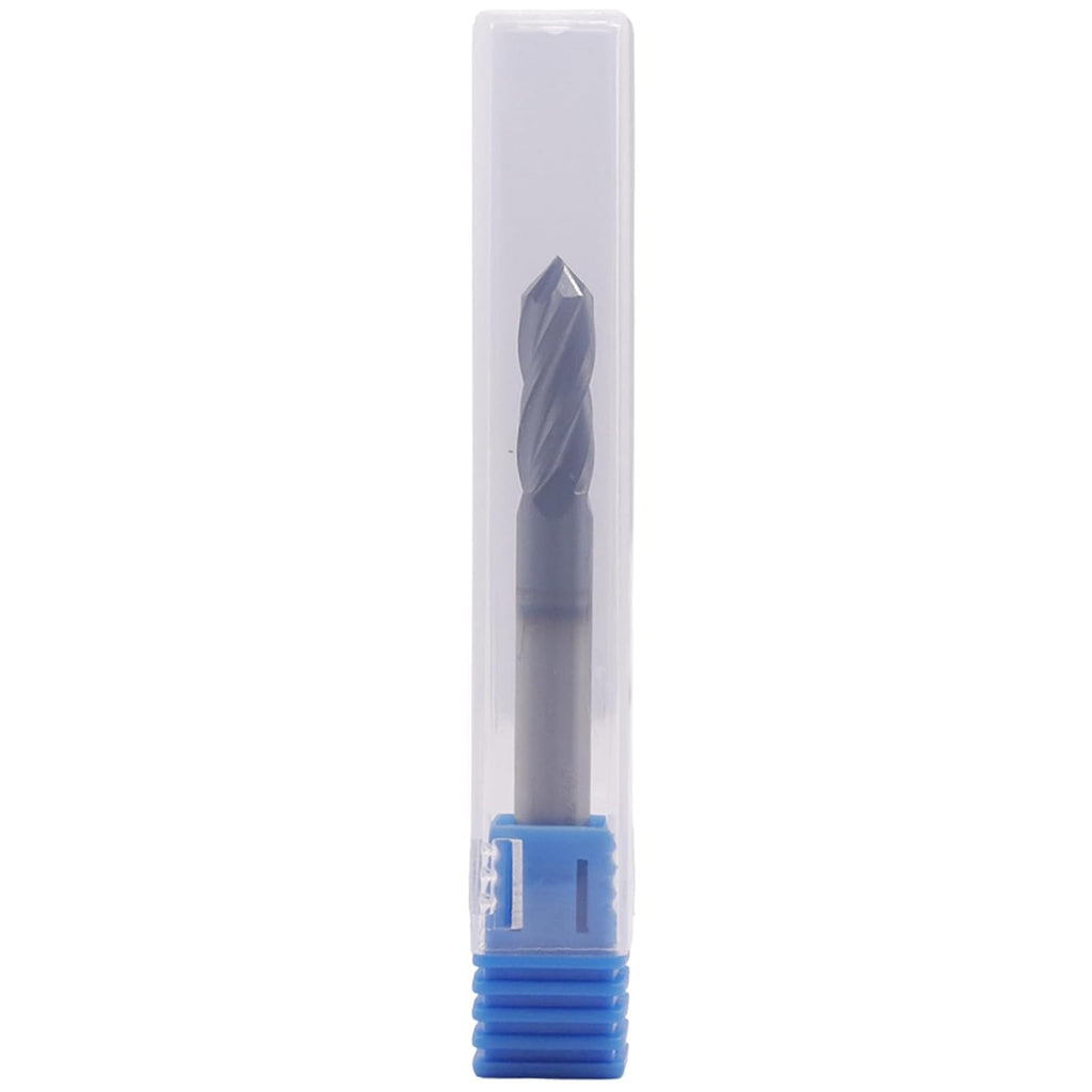 2Pcs 1/4" 4 Flute 90 Degree Solid Carbide Drill Mill - AlTiN Coated