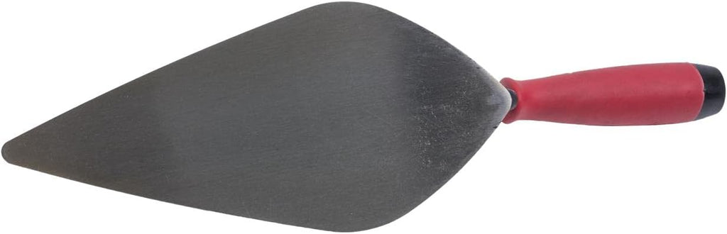 QLT London Brick Trowel, 12 x 5 Inch, Masonry Trowel | London Pattern Blade, Soft Grip Handle