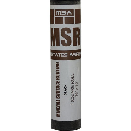 Mine Safety Appliances 36 in. x 33 ft. 4 in. Black Mineral Surface Roll Roofing