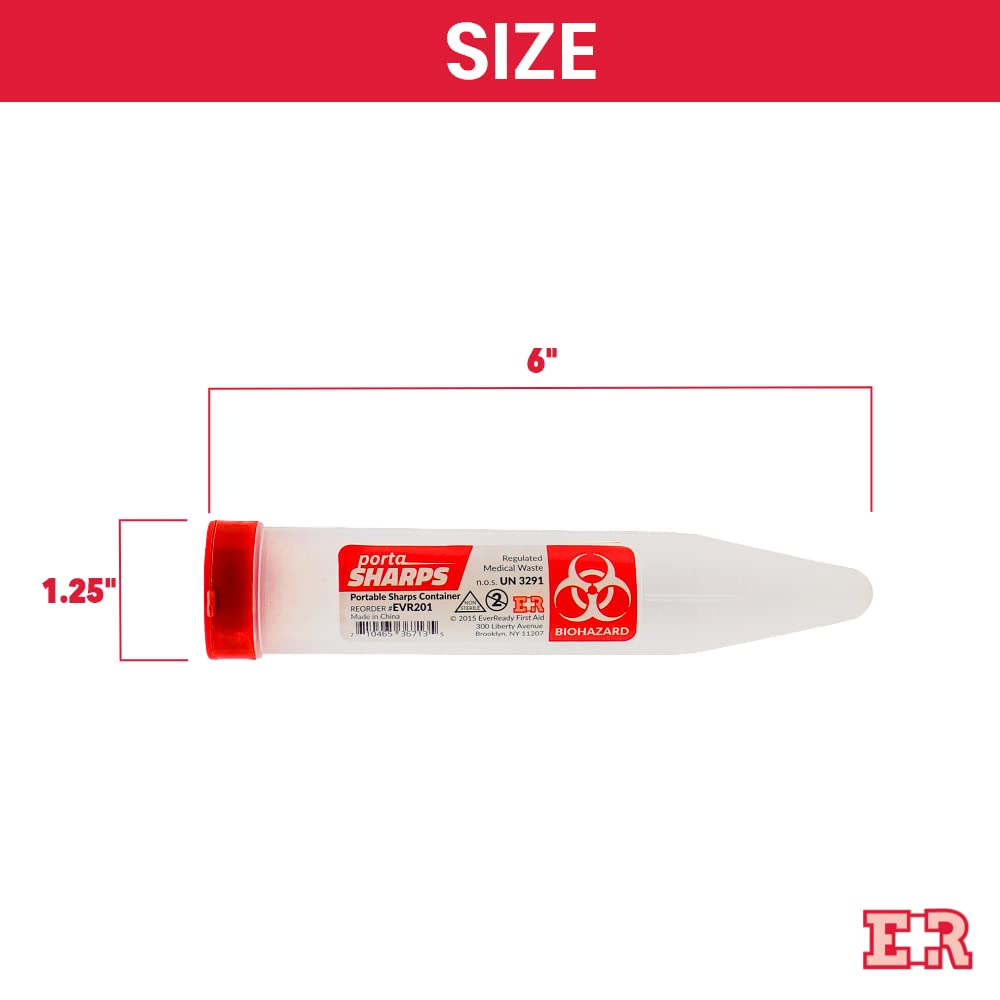 Porta Sharps Transportable Sharps Container with Locking Mechanism - 6 Count