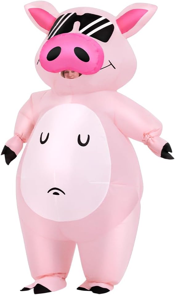 Inflatable Pig Costume, Pig Costume Adult Inflatable Costumes Adult Size Full Body Blow up Costumes for Adults Women