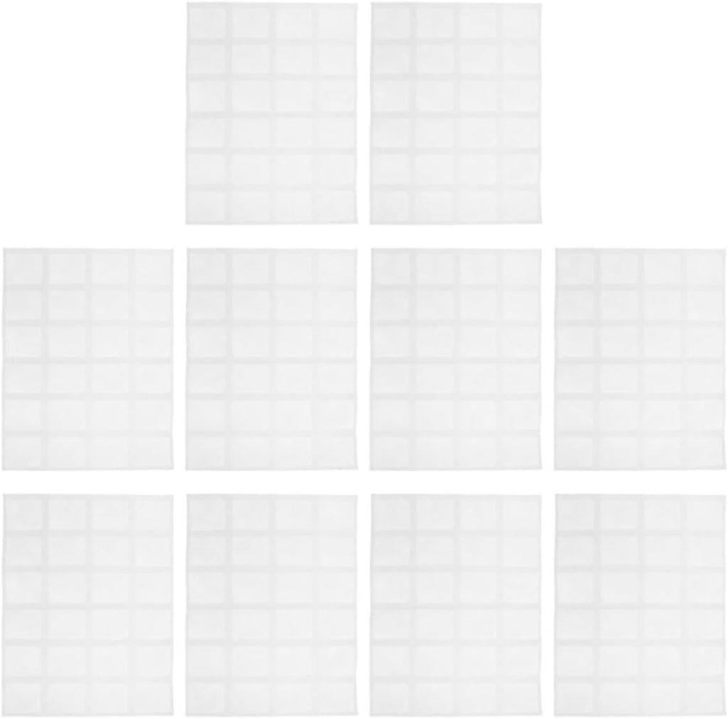10 Sheets Reusable Food Ice Pack 24 Slots, White