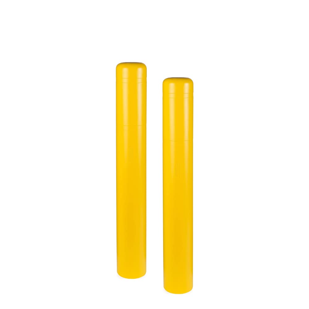 BollardGard 7" x 60" 2-Pack Bollard Cover - Innoplast (Yellow No Tape)