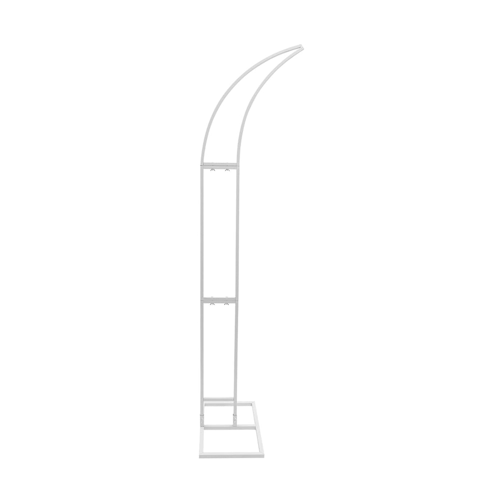 2 PCS Half Moon Metal Arch Stand, Wedding Arch Backdrop Stand with Rectangular Base, Gold Curved Top Wedding Arch for