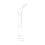 2 PCS Half Moon Metal Arch Stand, Wedding Arch Backdrop Stand with Rectangular Base, Gold Curved Top Wedding Arch for