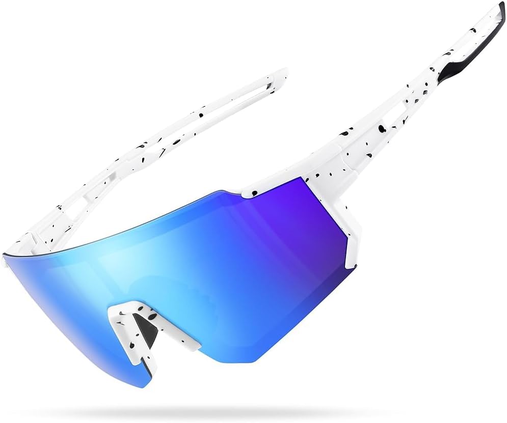 Polarized Sports Sunglasses for Men and Women,Fishing Cycling Mountain Bike Baseball Sunglasses with UV Protection