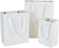 White Assorted Gift Bags with Handles, 10 Sets for 3 Sizes