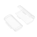 Battery Storage Case Holder Box for 2 AAA Batteries, Clear Color (5 Pack)