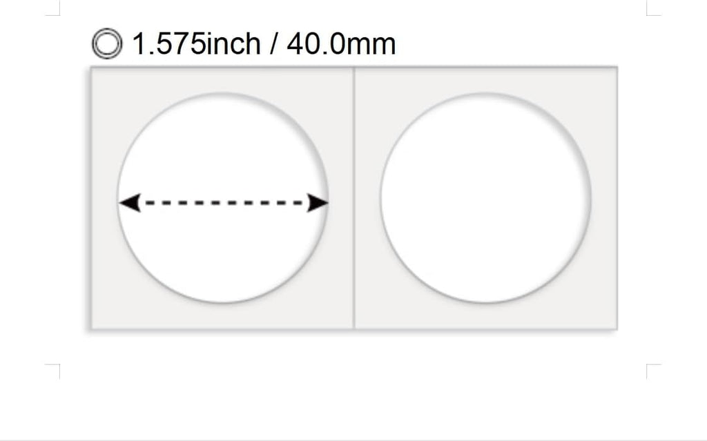 40mm Coin Flips 1000 Pcs 2x2 Cardboard Holders for Large Dollar | Precision die-cut from non-PVC virgin wood pulp