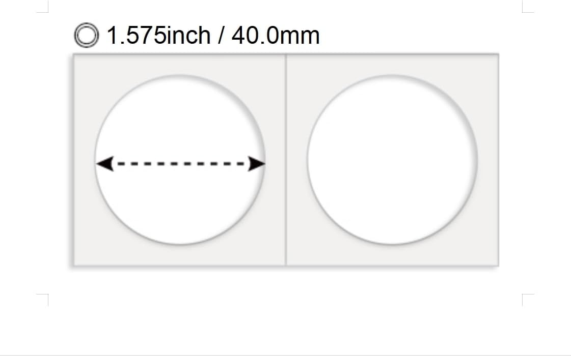 40mm Coin Flips 1000 Pcs 2x2 Cardboard Holders for Large Dollar | Precision die-cut from non-PVC virgin wood pulp