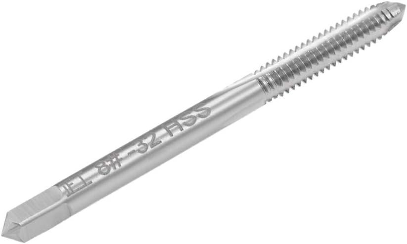 uxcell Machine Tap #8-32 UNC Thread 2B Class 3 Flutes High Speed Steel Screw Threading Tap Tapping Tool 5pcs